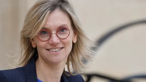 La ministre française de la Transition écologique, de l'Energie, du Climat et de la Prévention des risques, Agnès Pannier-Runacher, quitte le conseil des ministres hebdomadaire à l'Elysée, à Paris, le 13 novembre 2024.