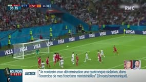 "L’Espagne a besoin d'une étincelle, mais Iniesta est un petit peu moins bien, il a l'air d’être 'carbo', heureusement que Isco fait une coupe du monde de folie"