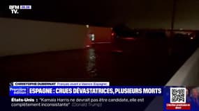 Crues en Espagne: "Nous avons de justesse eu le temps de monter sur un pont", explique un Français à Valence