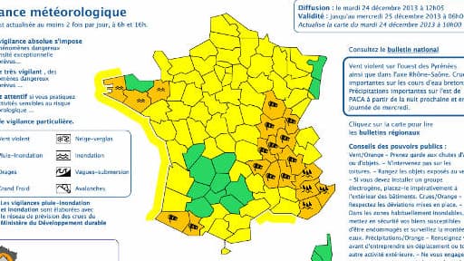 L'alerte orange est maintenue sur 17 départements.