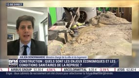 Quelle reprise dans le secteur du bâtiment? "Il faut un objectif très ambitieux, avec la reprise de l'ensemble des chantiers d'ici la fin du mois", assure Denormandie