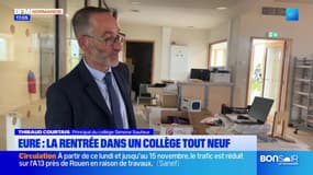 Une rentrée des classes dans un collège tout neuf à Bourneville-Sainte-Croix (Eure)