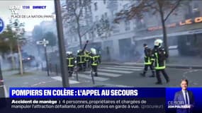 Manifestation à Paris: affrontements en cours entre la police et des pompiers
