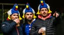 Des supporters du XV de France boivent une bière lors du match du tournoi des VI Nations Irlande-France (32-19), le 11 février 2023