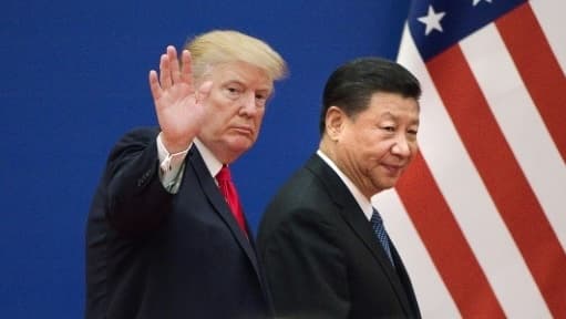 Donald Trump et Xi Jinping à Pékin, en novembre 2017. Donald Trump et Xi Jinping à Pékin, en novembre 2017.
