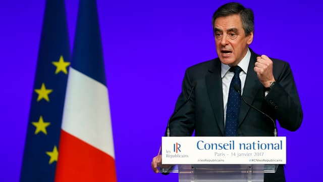 François Fillon lors du Conseil national Les Républicains le 14 janvier 2017