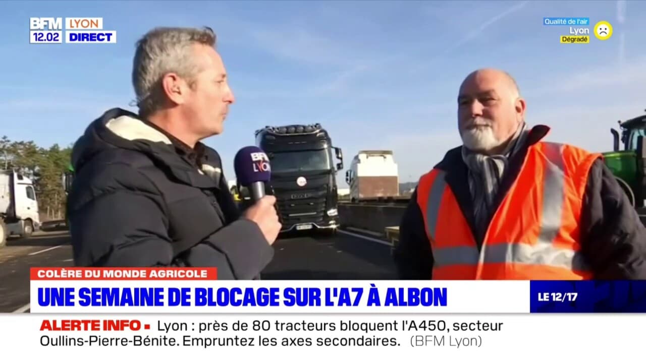 Colère des agriculteurs l'autoroute A7/M7 en partie fermée dans le sud