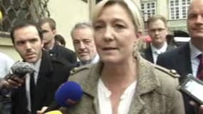 Marine Le Pen mercredi 6 mai à Prague.