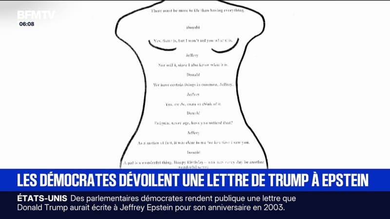 Ce que contient la lettre supposément écrite par Donald Trump à Jeffrey Epstein rendue publique par des élus démocrates