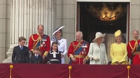 La famille royale au balcon de Buckingham le 15 juin 2024, pour Trooping the Colour