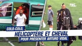 Hélicoptère, cheval... La folle présentation d'Arturo Vidal à Colo-Colo