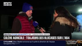 "On n'a pas été entendu": sur l'A64 à Carbonne, les agriculteurs restent mobilisés