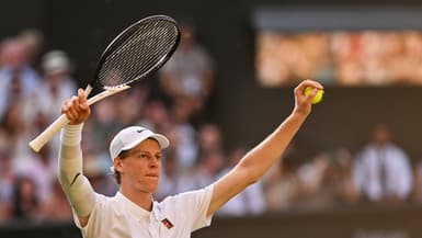 L'italien Jannik Sinner lors du tournoi de Wimbledon, le 11 juillet 2025