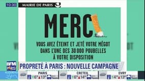 La mairie de Paris lance une campagne pour sensibiliser contre les déchets jetés sur les trottoirs