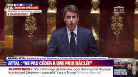 Gabriel Attal (Renaissance) à Marine Le Pen: "L'Ukraine brûle et, encore, vous regardez ailleurs"