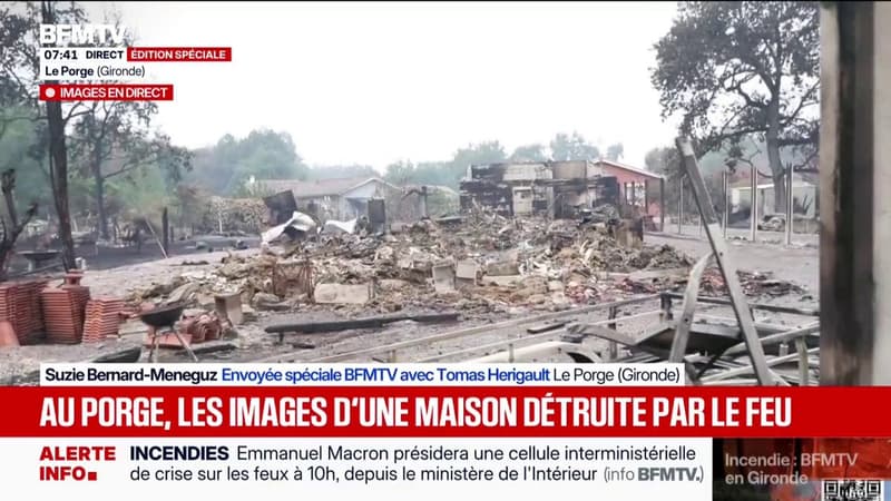 150 habitations détruites par les flammes dans la commune du Porge, en Gironde