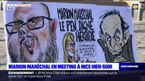 Marion Maréchal en meeting à Nice hier 