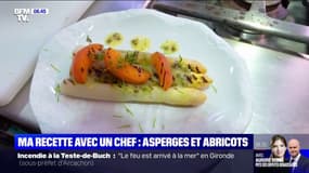 Ma recette avec un chef: les asperges grillées aux abricots avec Pascale de La Tour du Pin