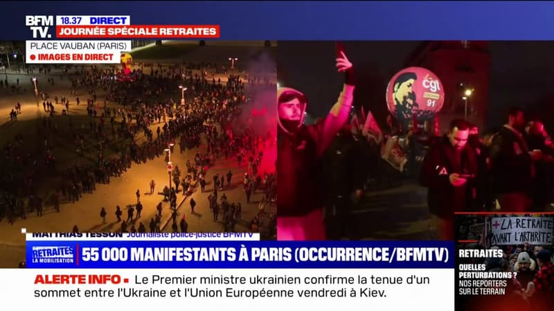 Réforme des retraites: 87.000 manifestants à Paris selon la préfecture de police
