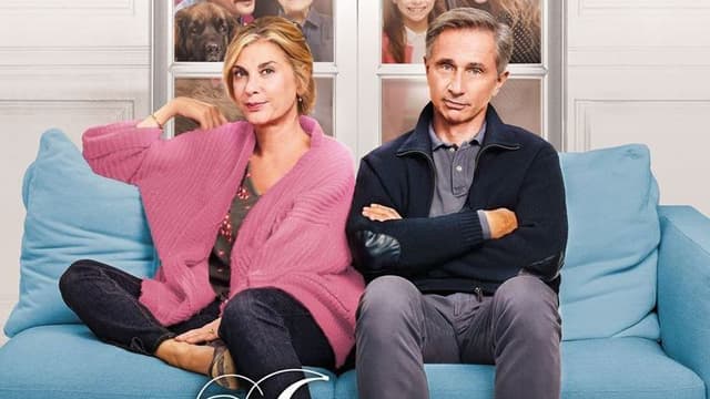 Michèle Laroque et Thierry Lhermitte sur l'affiche de Joyeuses retraites