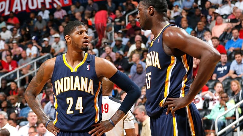 Paul George et Roy Hibbert