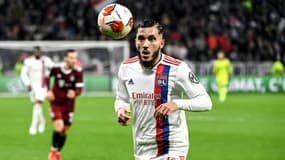 L'attaquant de Lyon Rayan Cherki contre le Sparta Prague en Ligue Europa, le 4 novembre 2021 à Décines-Charpieu 