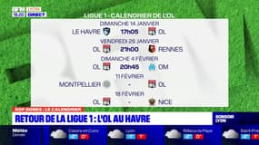 Ligue 1: retour au championnat pour l'OL face au Havre