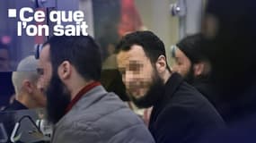 Salah Abdeslam (à droite) et Sofien Ayari (à gauche) dans le box des accusés lors du procès des attentats jihadistes à Paris et à Saint-Denis, le 3 avril 2016. 