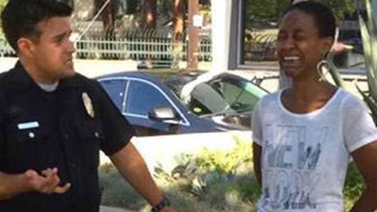 L'actrice Danièle Watts, lors de son arrestation à Los Angeles, le 12 septembre 2014.