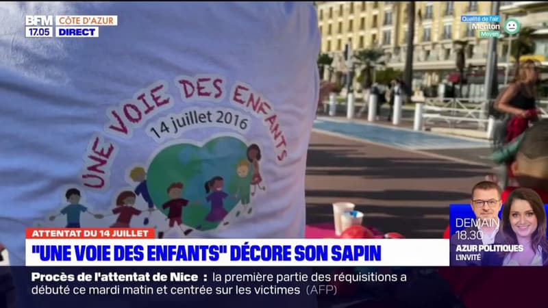 Attentat du 14 juillet: "Une voie des enfants" décore son sapin à Nice