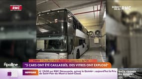 OM-OL: le témoignage d'un chauffeur lyonnais, "cinq cars ont été caillassés, des vitres ont explosé"