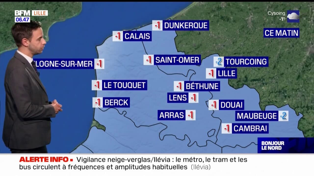 Météo Nord-Pas-de-Calais: de la neige ce mercredi, jusqu'à 7°C à Calais