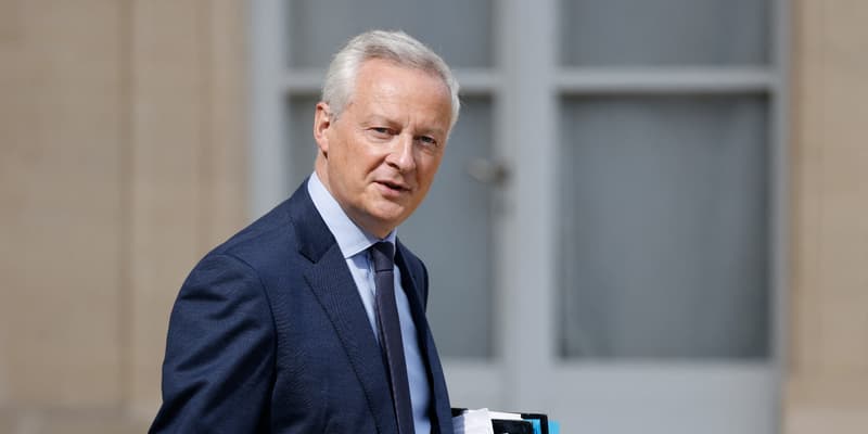 Le ministre de l'Economie et des Finances, Bruno Le Maire, à la sortie de l'Elysée.