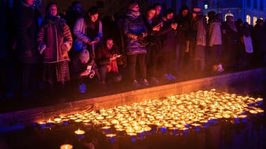 Des lumignons allumés à Lyon pour la Fête des Lumières en 2019.
