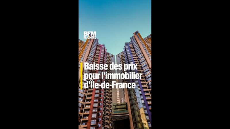 Les prix de l'immobilier francilien en baisse