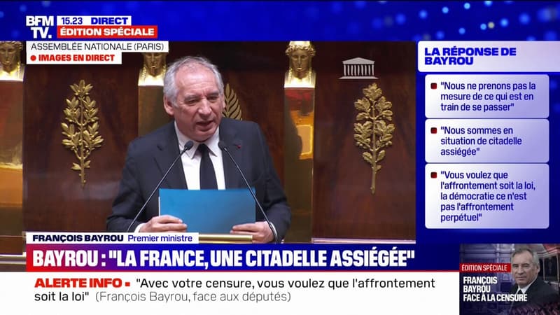 François Bayrou qualifie de destructrice la motion de censure déposée par la France insoumise