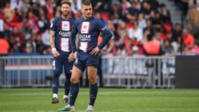 Sergio Ramos et Marco Verratti lors de PSG-Lorient