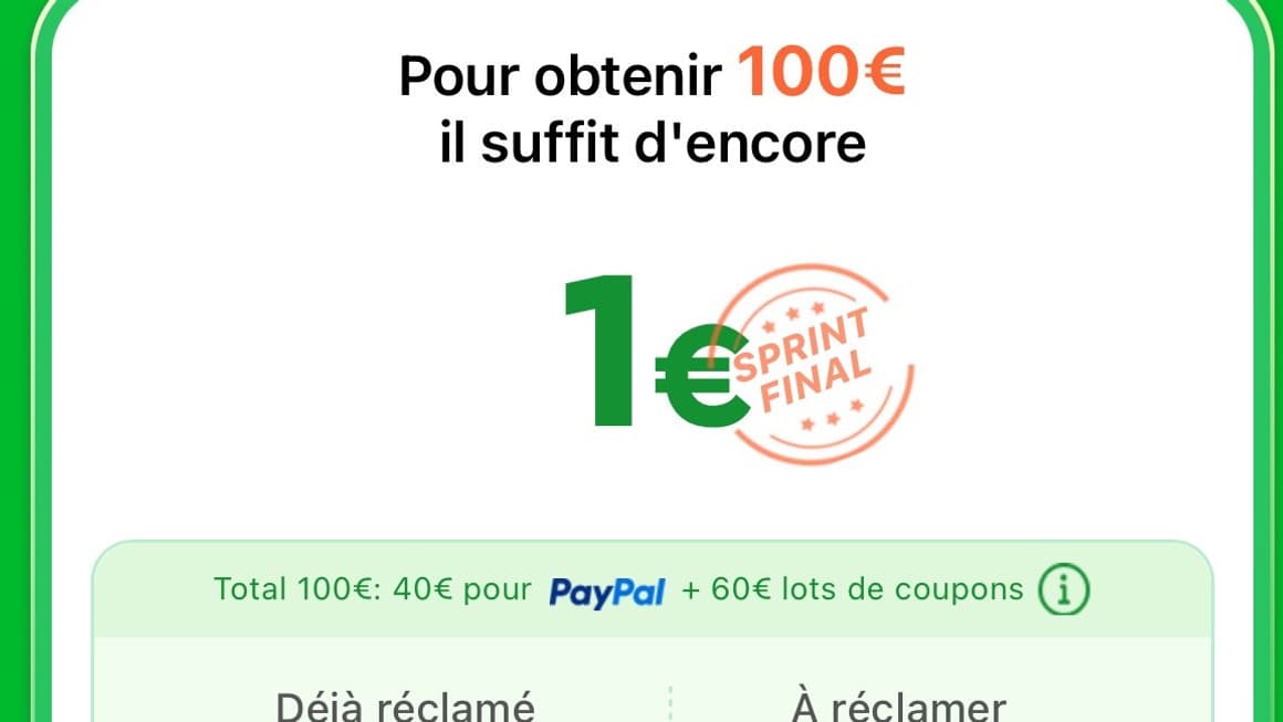Temu propose d'obtenir une "récompense chanceuse".
