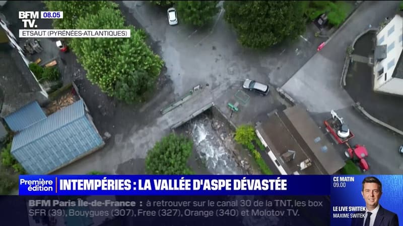 Les images impressionnantes du village d'Etsaut, dans la vallée d'Aspe, dévasté par les intempéries