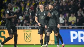Lucas Hernandez après son but lors de Nantes-PSG, le 17 février 2024.