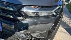 Une photo de l'accident de la Dacia de Nadia, en mars 2023, à Nice (Côte-d'Azur)