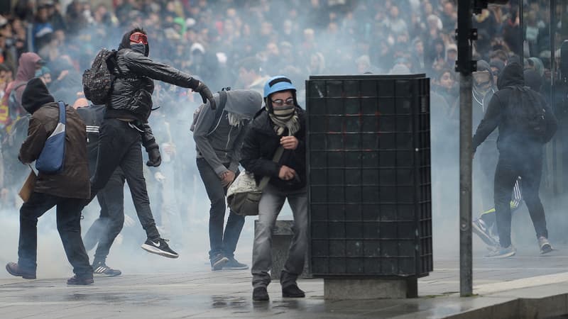 A Nantes, des scènes de violences urbaines ont éclaté en marge de la manifestation contre la loi Travail.