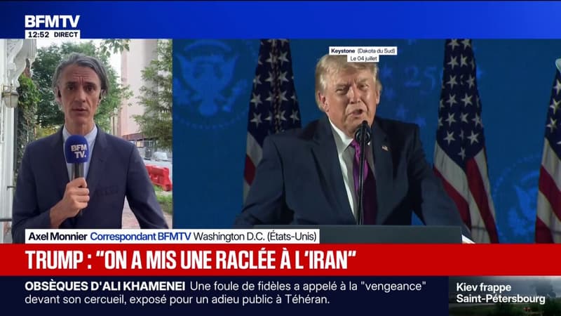"On a mis une raclée à l'Iran": Donald Trump assure que Téhéran "meurt d'envie de conclure un accord"