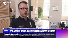 "C'est une grande fierté": Le témoignage de l'un des policiers décorés par Gérald Darmanin pour leur intervention lors de l'incendie de la synagogue de Rouen 
