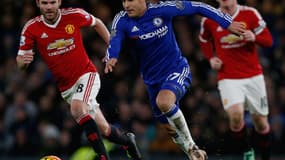 Pedro, l'attaquant de Chelsea, face à Manchester United