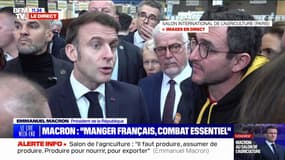 Normes agricoles: "Il faut être beaucoup plus homogène au niveau européen, c'est ça qui nous sauvera", estime Emmanuel Macron depuis le Salon de l'agriculture