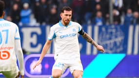 Pierre-Emile Hojbjerg avec l'OM contre Nantes en Ligue 1, le 4 janvier 2026