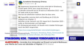 Strasbourg-Kehl: les trains supprimés après 22h15 en raison de travaux