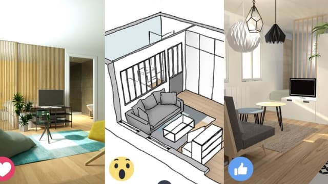 monmaitrecarre.com permet d'obtenir 3 projets d'aménagement pour son appartement ou son bureau, pour 25 euros du mètre carré.
