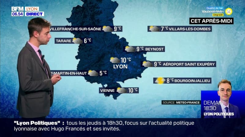 Météo Rhône: le ciel restera très couvert avec de timides éclaircies ce mercredi, jusqu'à 10°C à Lyon